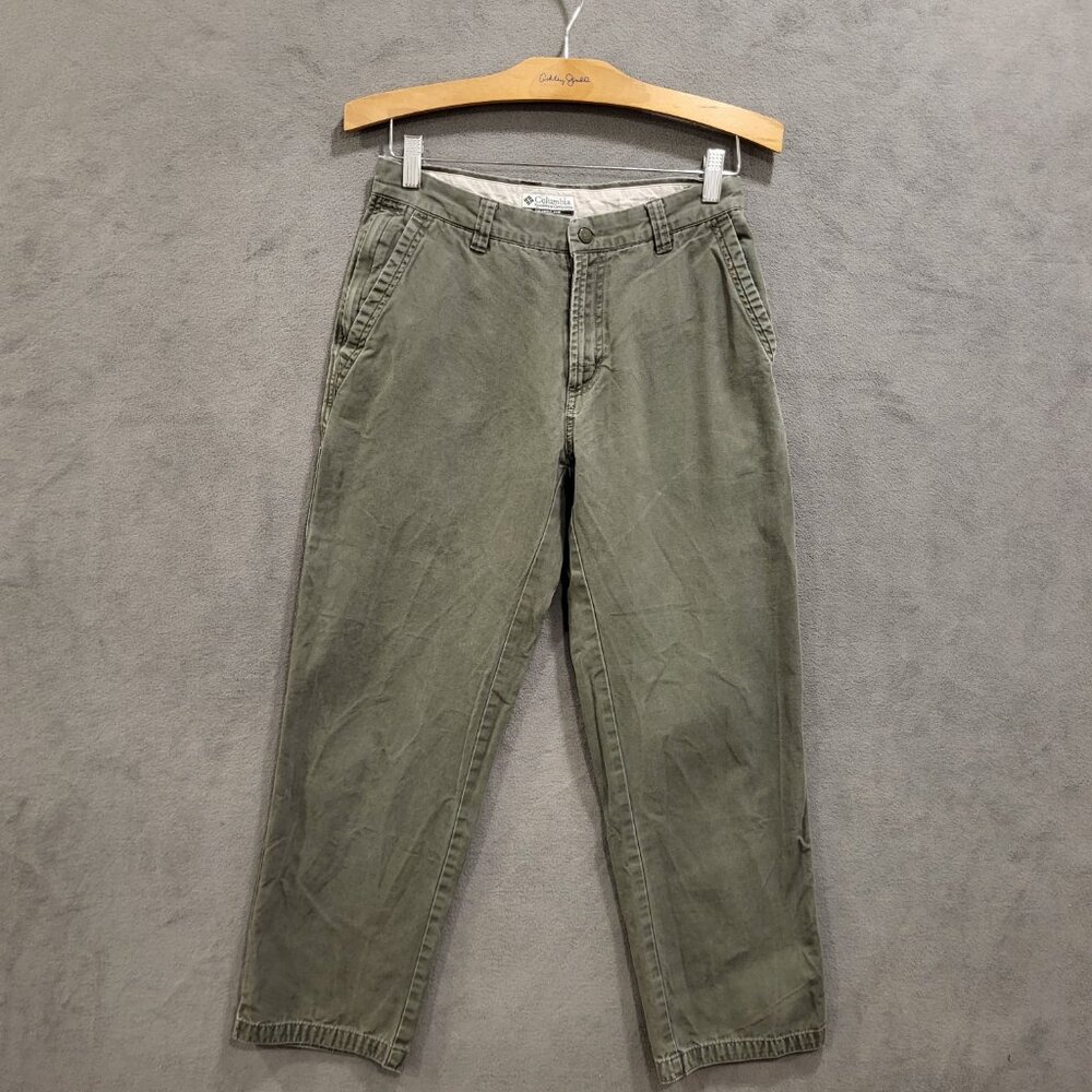 Columbia Hiking Pants Womens Size 8P 100%‎ Cotton Green Utility Pocket Camp